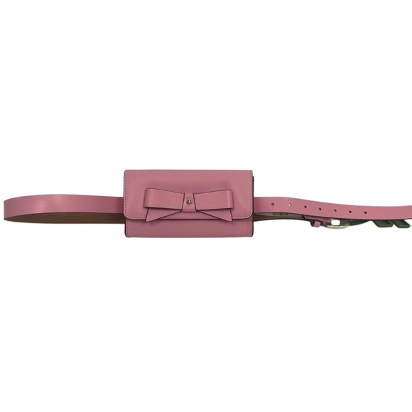 Kate Spade Bow Belt Bag Pink Leather Women's Size L/XL - Picture 10 of 13